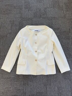 Jil Sander Cream Colored Single Breast Jacket, size 10